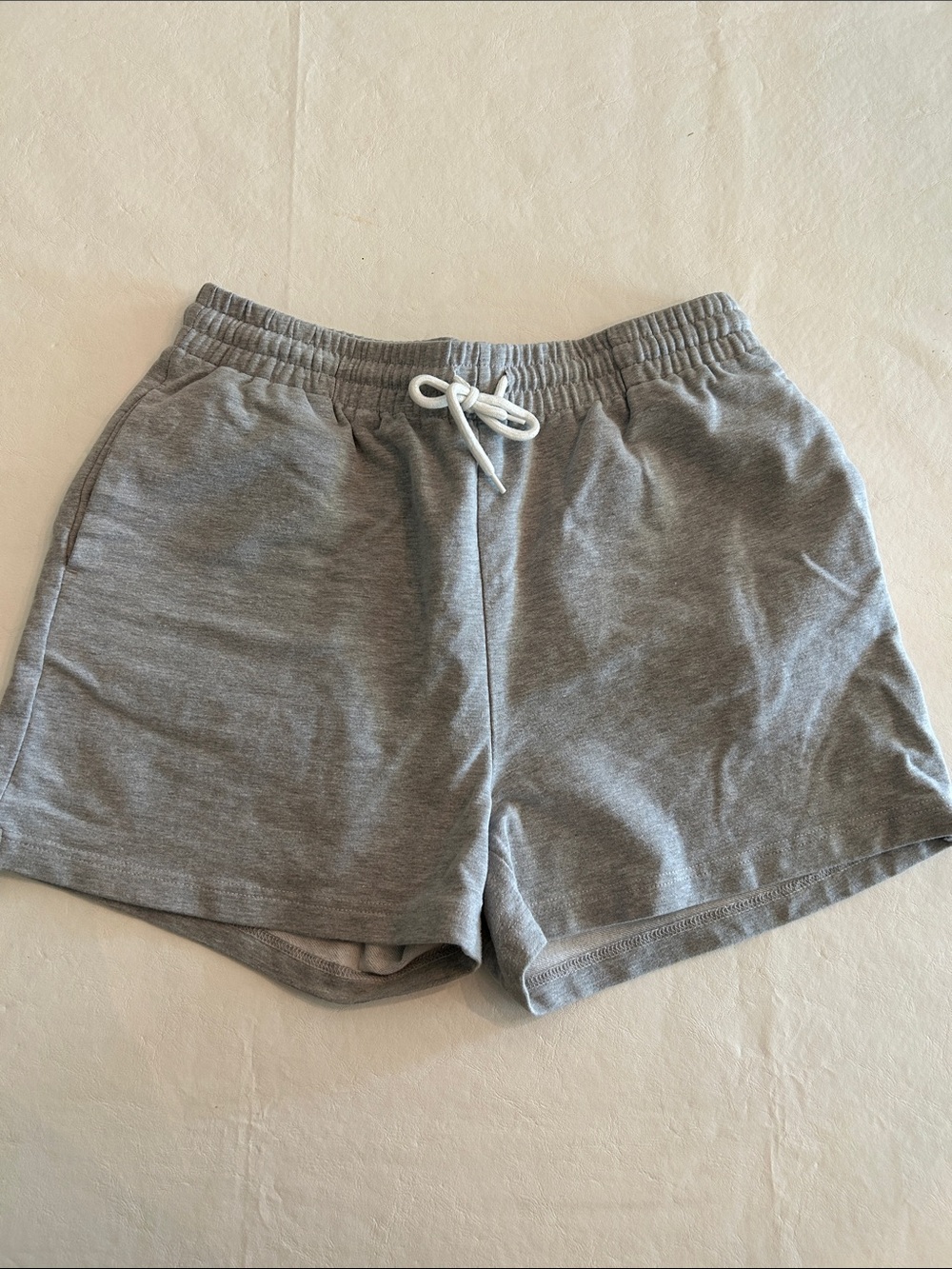 Women's Gray Drawstring Lounge Shorts